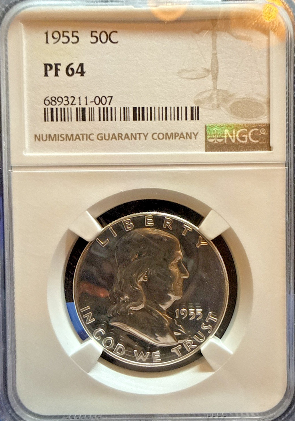 1955 Franklin Proof Half Dollar NGC PF64