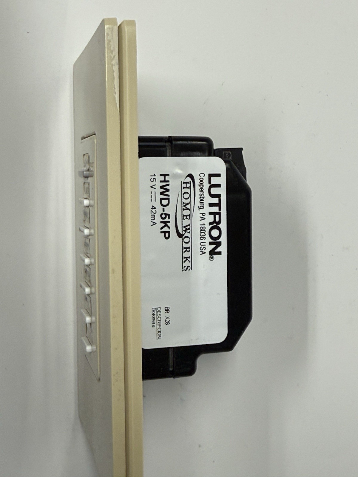 Lutron HWD-5KP Keypad - Ivory
