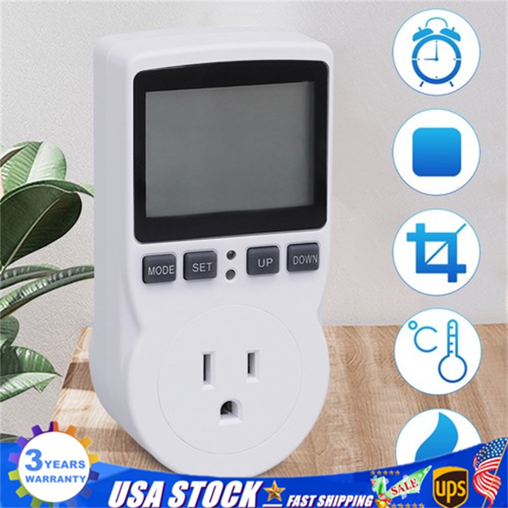 LCD Digital Plug in Thermostat Timer Switch Socket Temperature Controller Switch