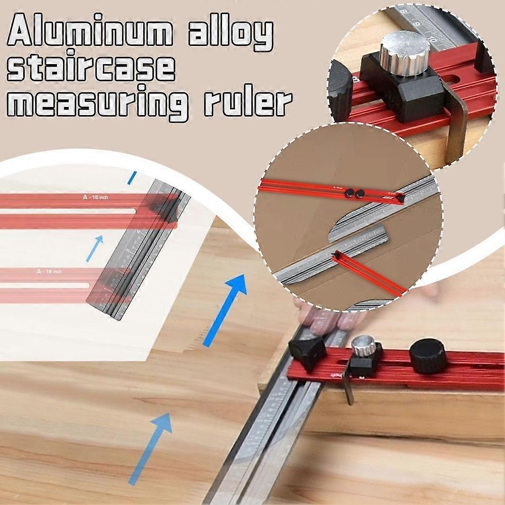 Multi-Function Stair Tread Gauge Stair Ruler Precision Stair Measurement
