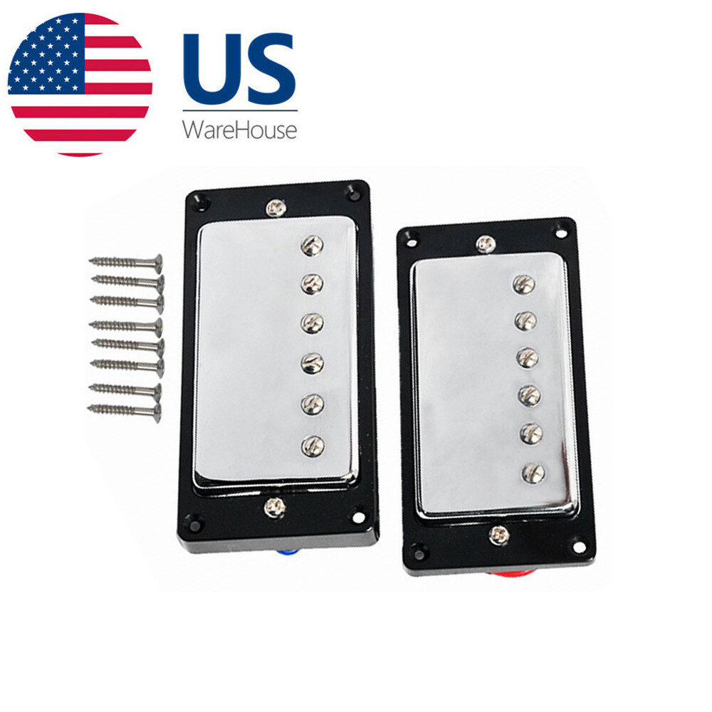 Double Coil Humbucker Pickups Neck Bridge Pickup Sets for Gibson LP SG Chrome