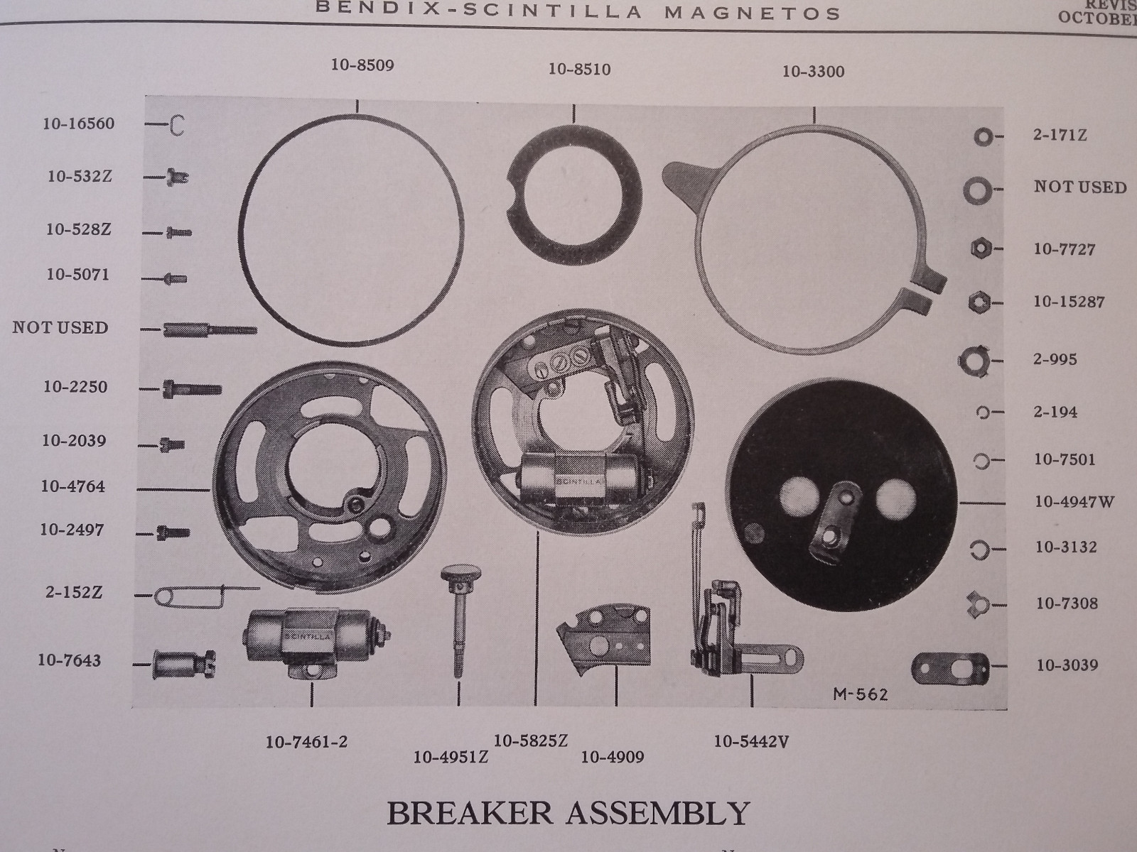 Bendix Scintilla SF7RN-1 Parts Booklet