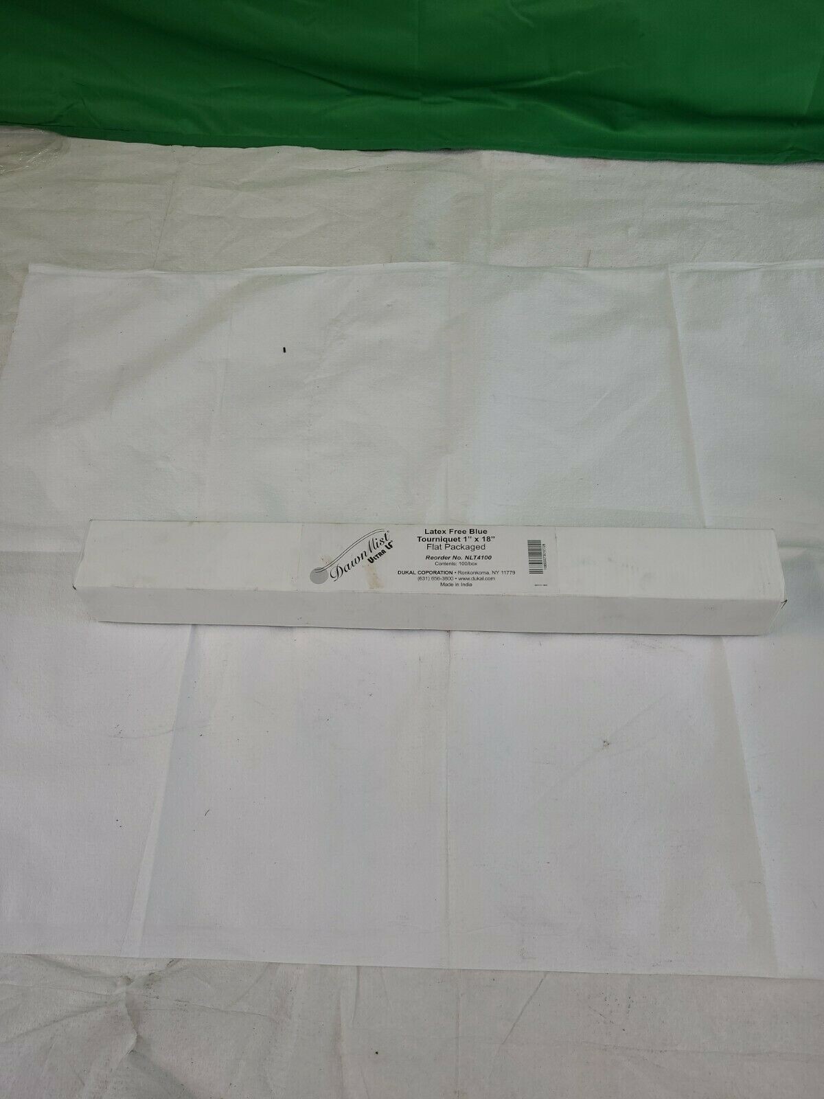 DUKAL NOT4100 ULTRA LATEX FREE BLUE TOURNIQUET 1"x48" FLAT PACKAGED BOX OF 100
