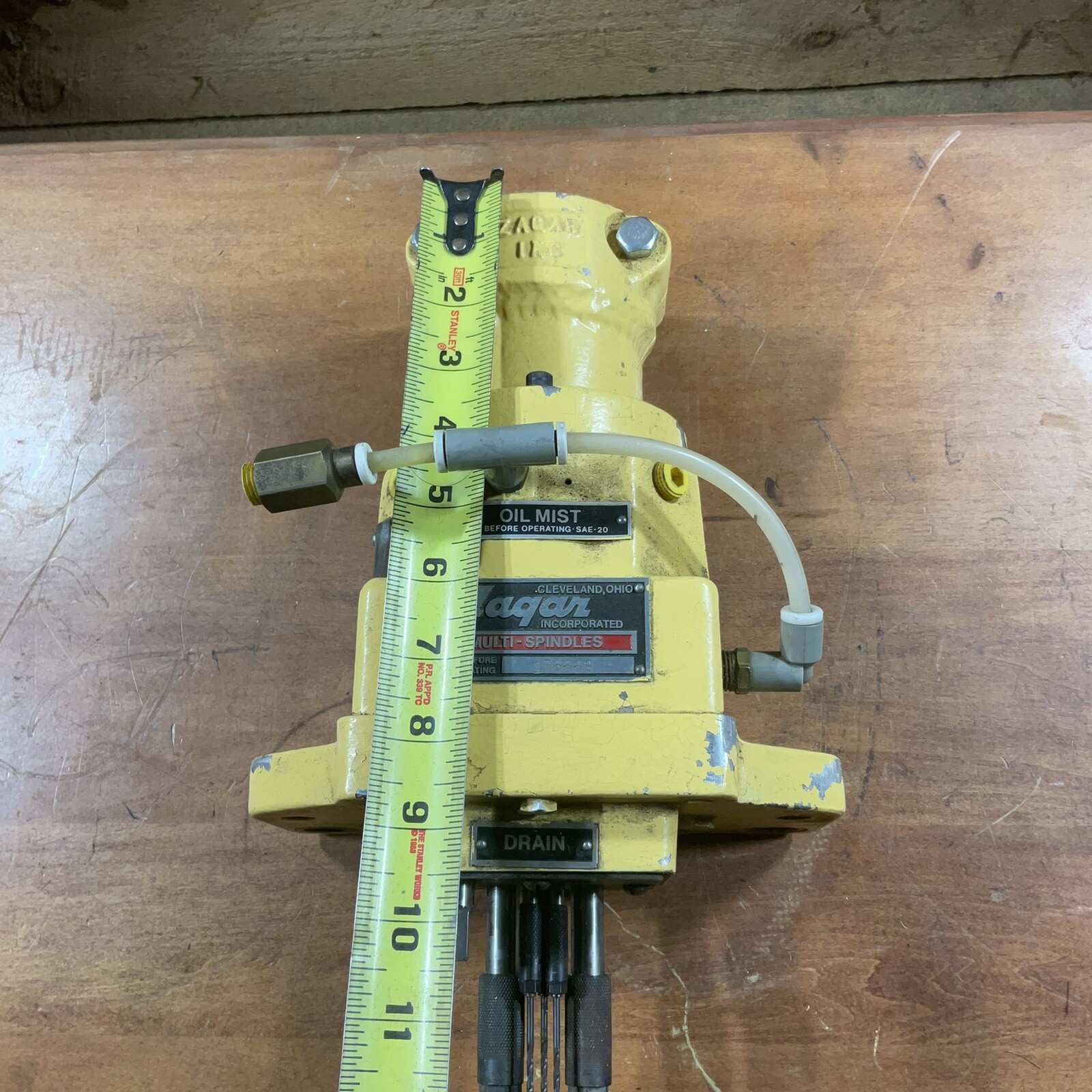 Zagar Gearless Multi-Spindle Drill head For Drill Press, Flat Bit Drive
