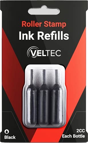 Roller Stamp Refill Ink – 3 Pack (2cc Each) | Genuine Replacement Ink for Ide...