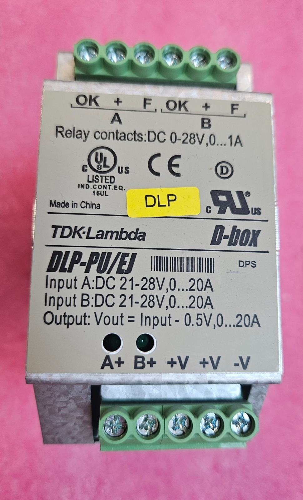 LAMBDA D-BOX DUAL REDUNDANCY MODULE DLP-PU/E EHFP