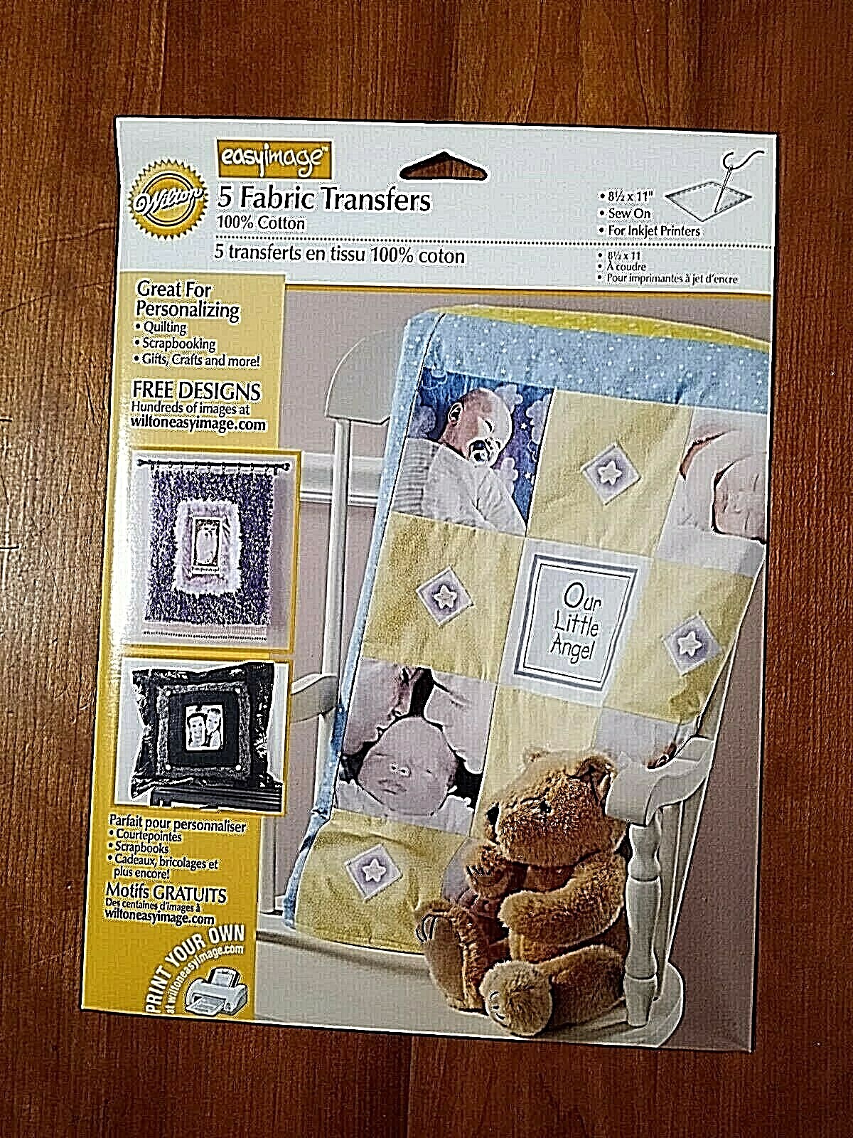 5 COTTON FABRIC TRANSFERS [FACTORY SEALED PACKAGE]  [BRAND NEW]