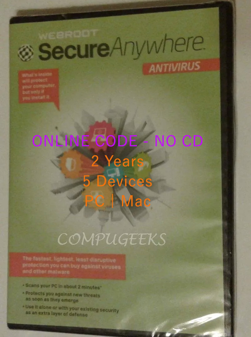 Webroot Antivirus 2026 | 2 Years 5 Devices | Instant Email Code (no CD)🔥