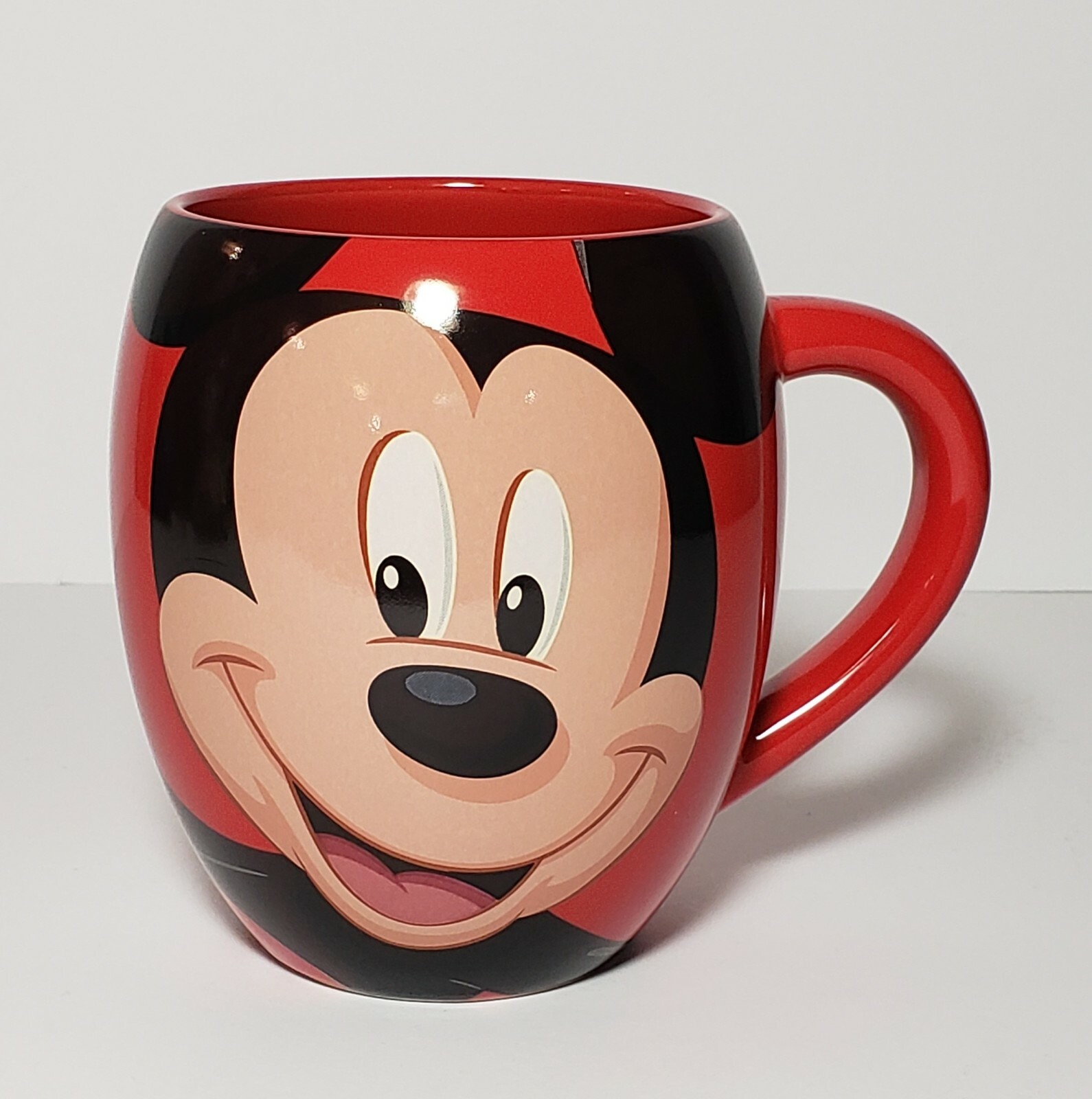 Authentic Original DISNEY Theme Parks MICKEY "OH BOY!" Red Barrel Large Mug