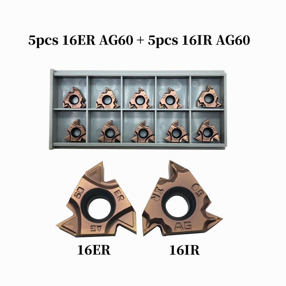 Zouzmin Lather Threading Tool Bit Set External Internal Threading Boring Bars...