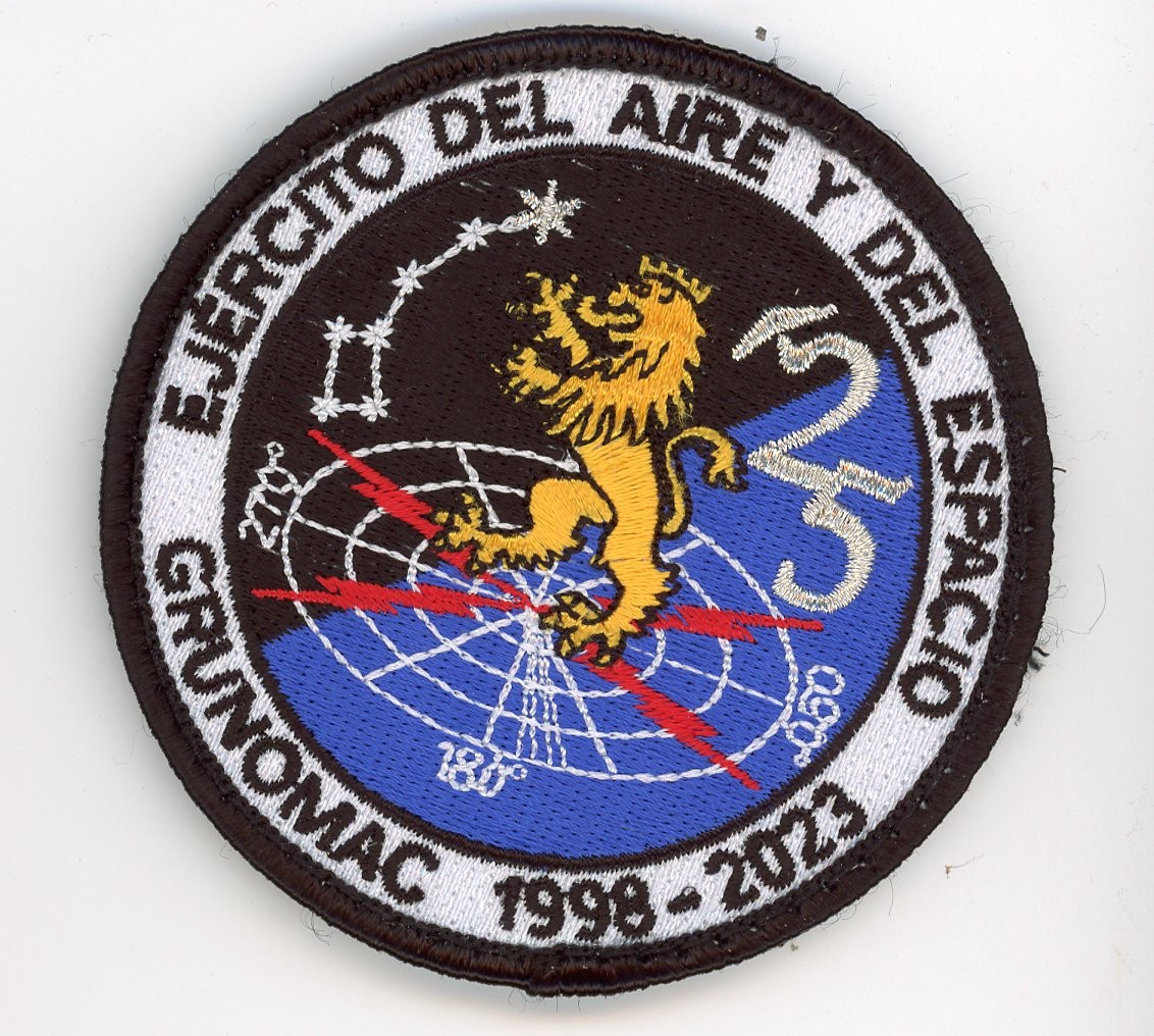 PATCH SPAIN AIR FORCE ZARAGOZA AFB GRUNOMAC 25tH ANNIVERSARY VEL BACKPARCHE