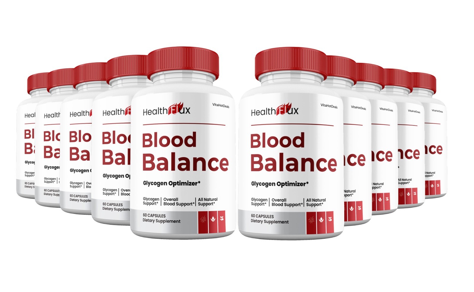 HealthFlux Capsules, All Natural Max Strength, Health Flux Supplement (10 pack)