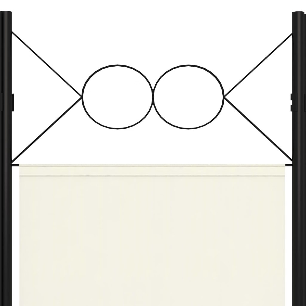 5-Panel Room Divider White 78.7"x70.9
