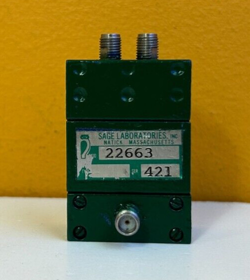 Sage Laboratories 22663 12 - 18 GHz, SMA (F-F-F) Coaxial Balanced Mixer. Tested!