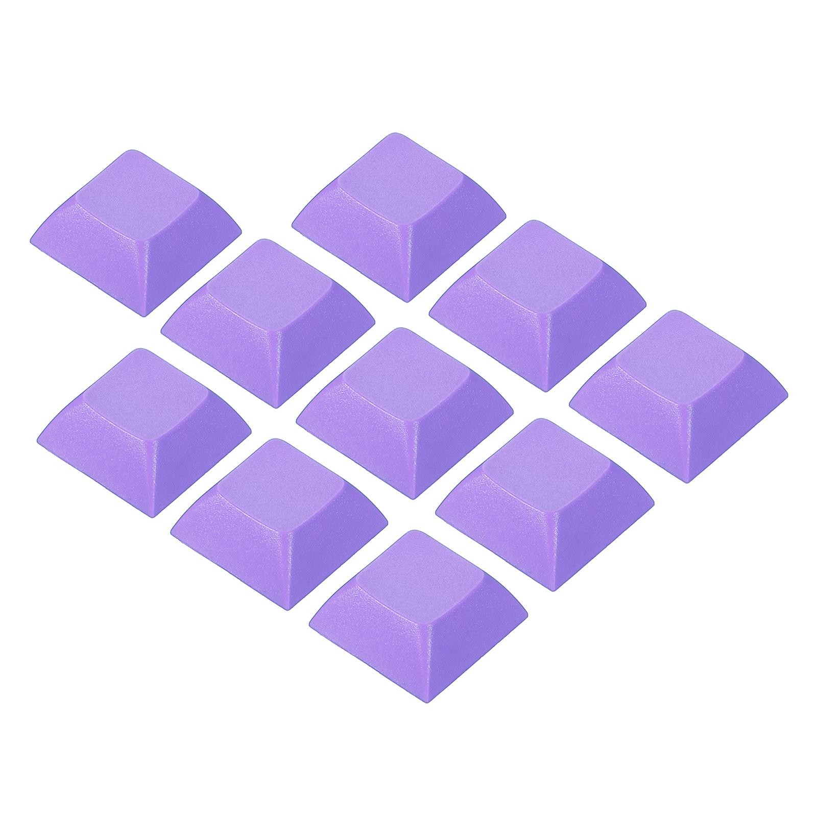 1U Blank Keycaps 10pcs MX Keyboard Replacement Universal PBT Mechanical, Purple
