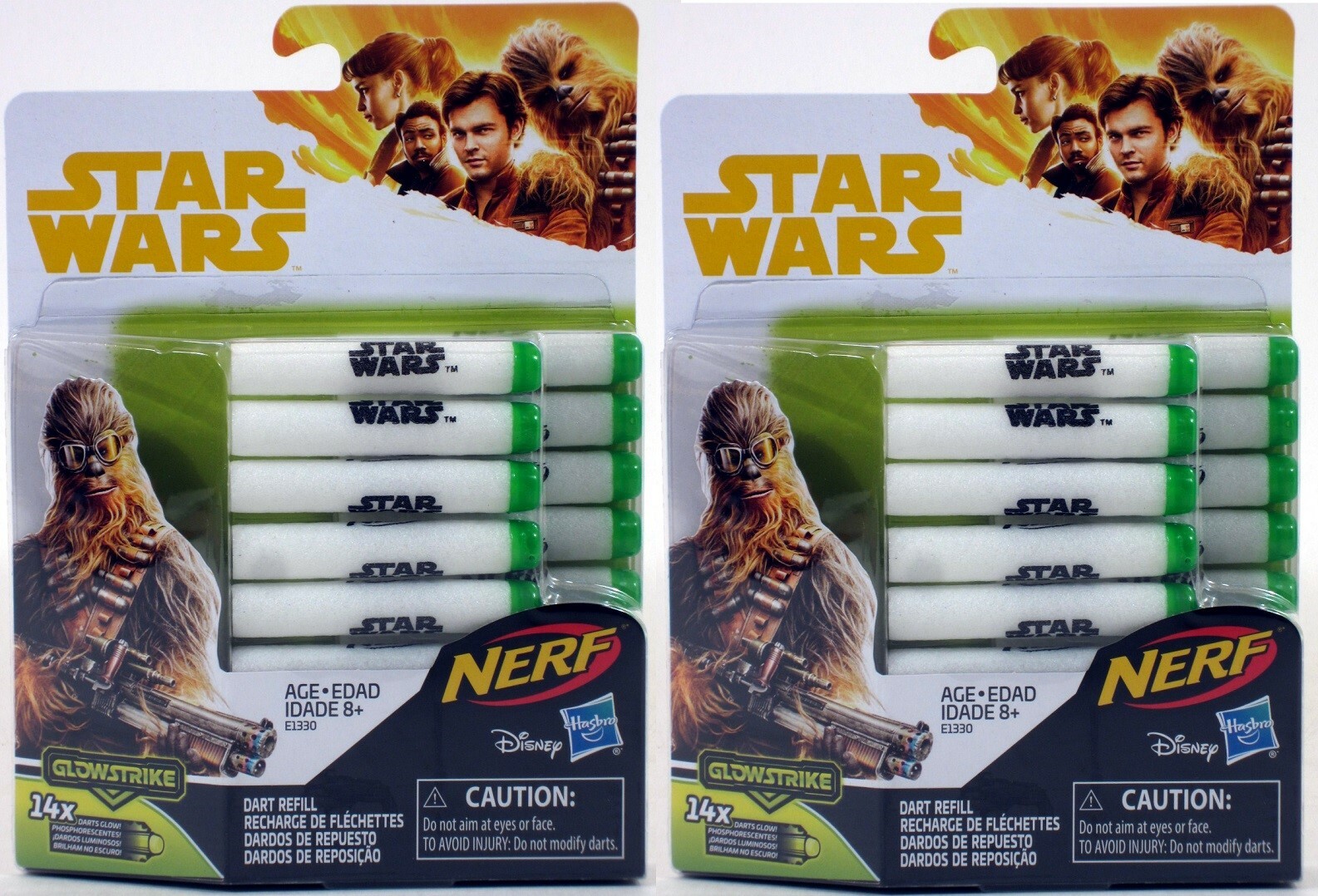 Lot of 2x Star Wars NERF GlowStrike Elite Dart Refill Pack (28 darts) - E1330