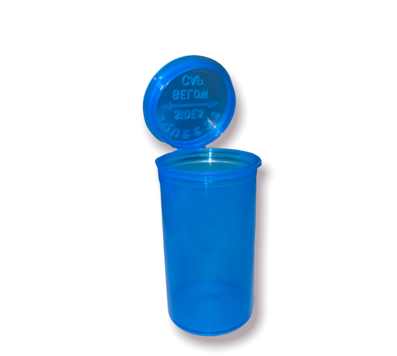 Evo Plastics - 19 Dram Pop Top Bottles - 720 Count Case - USA MADE - Mult Colors