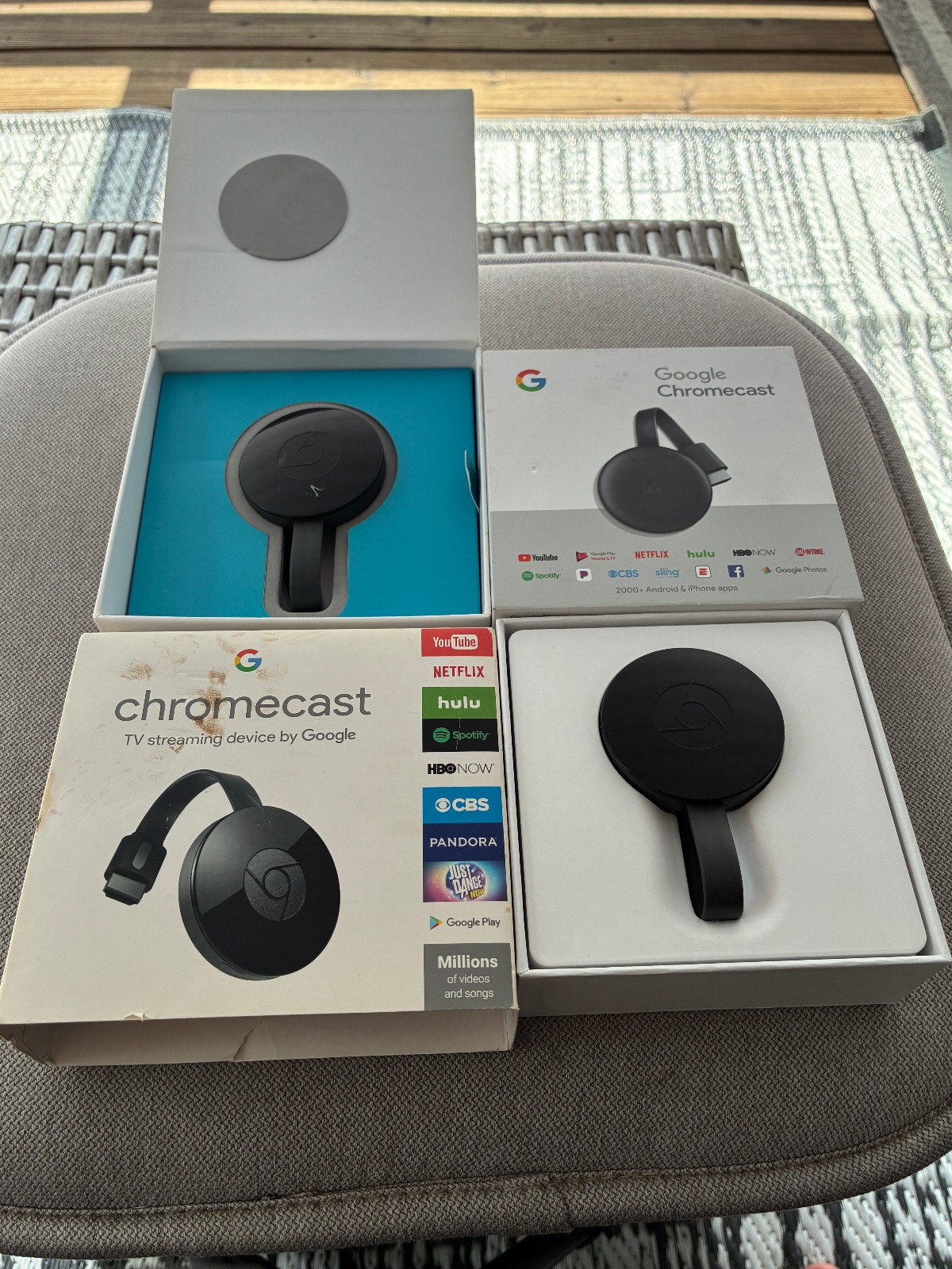 Google Chromecast 2nd Generation 1080p Media Streamer (NC2-6A5)  Lot of 2 Tested