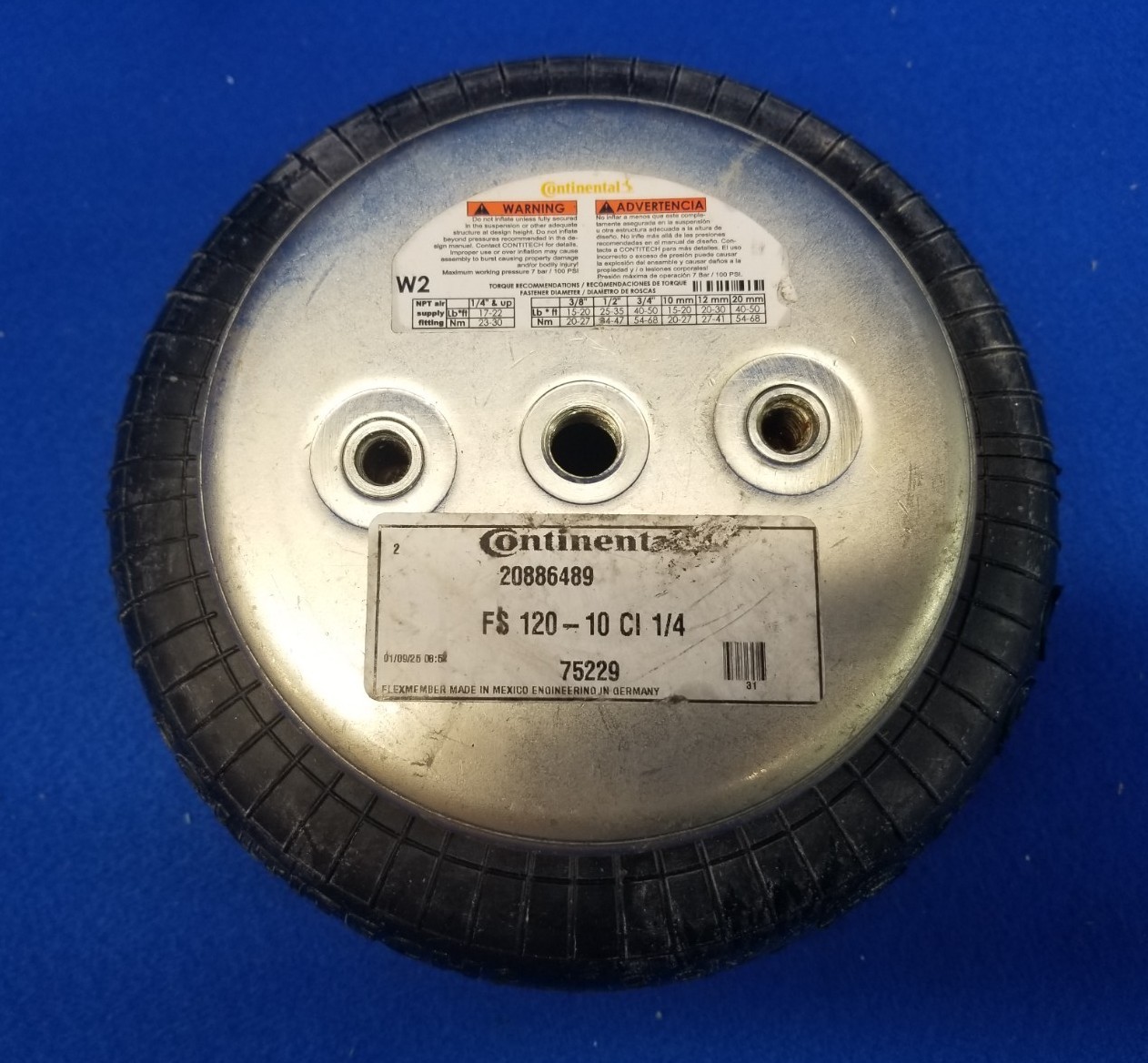 Continental FS 120-10 CI 1/4 NPT Air Spring