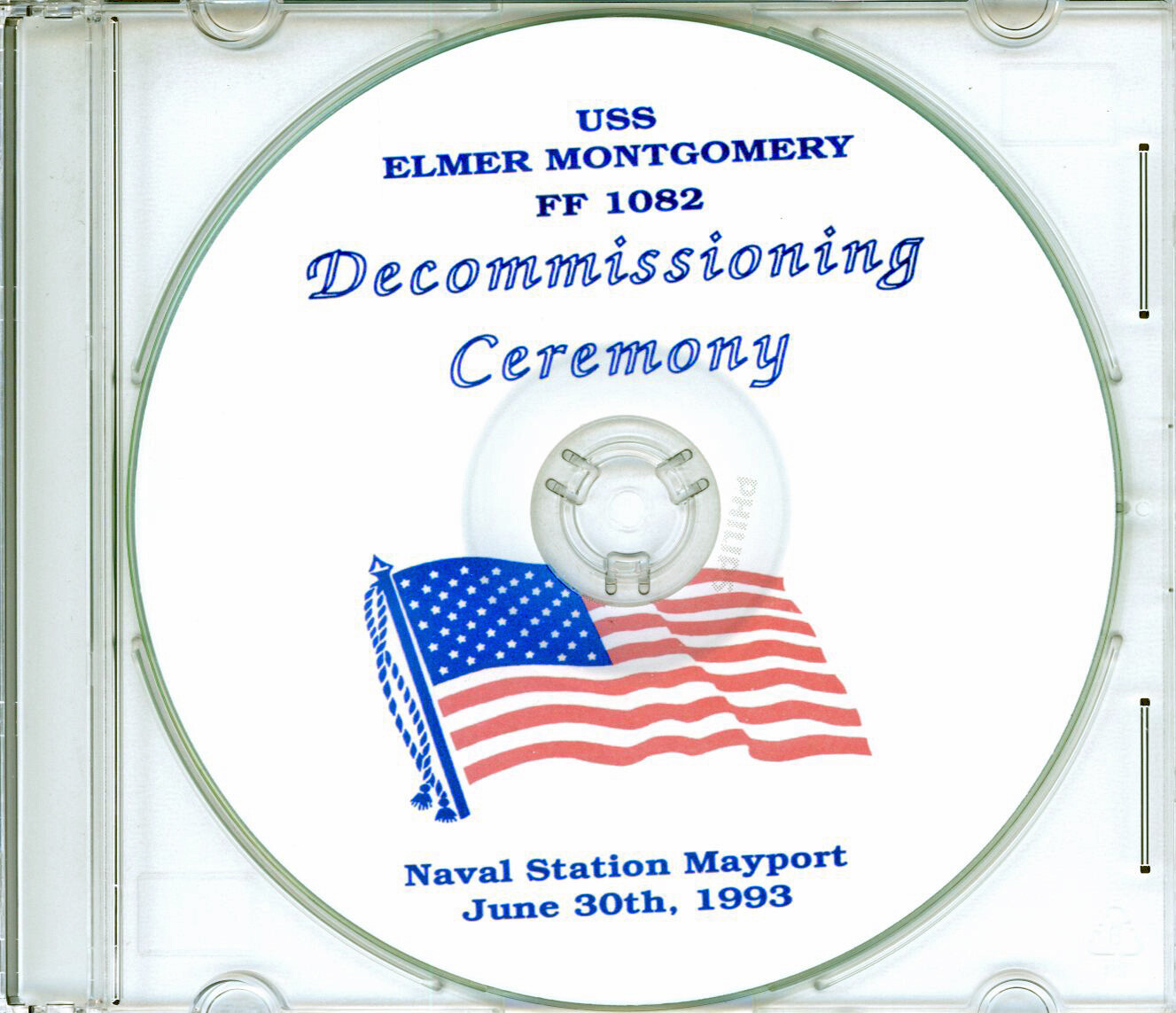 USS Elmer Mongomery FF 1082 Decommissioning Program 1993 United States Navy