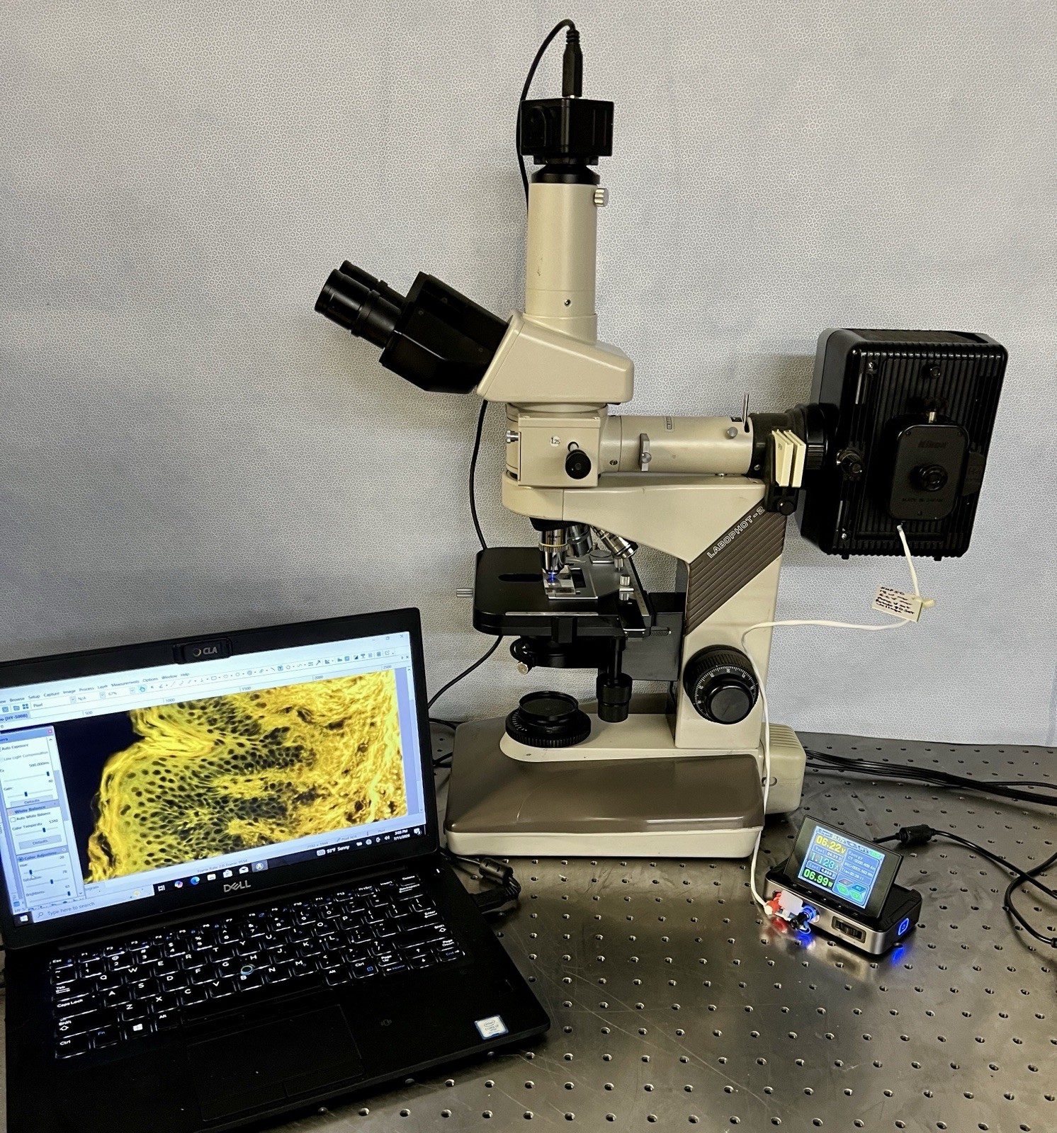 Nikon Labophot 2 LED Fluorescence Microscope CAM + Guarantee