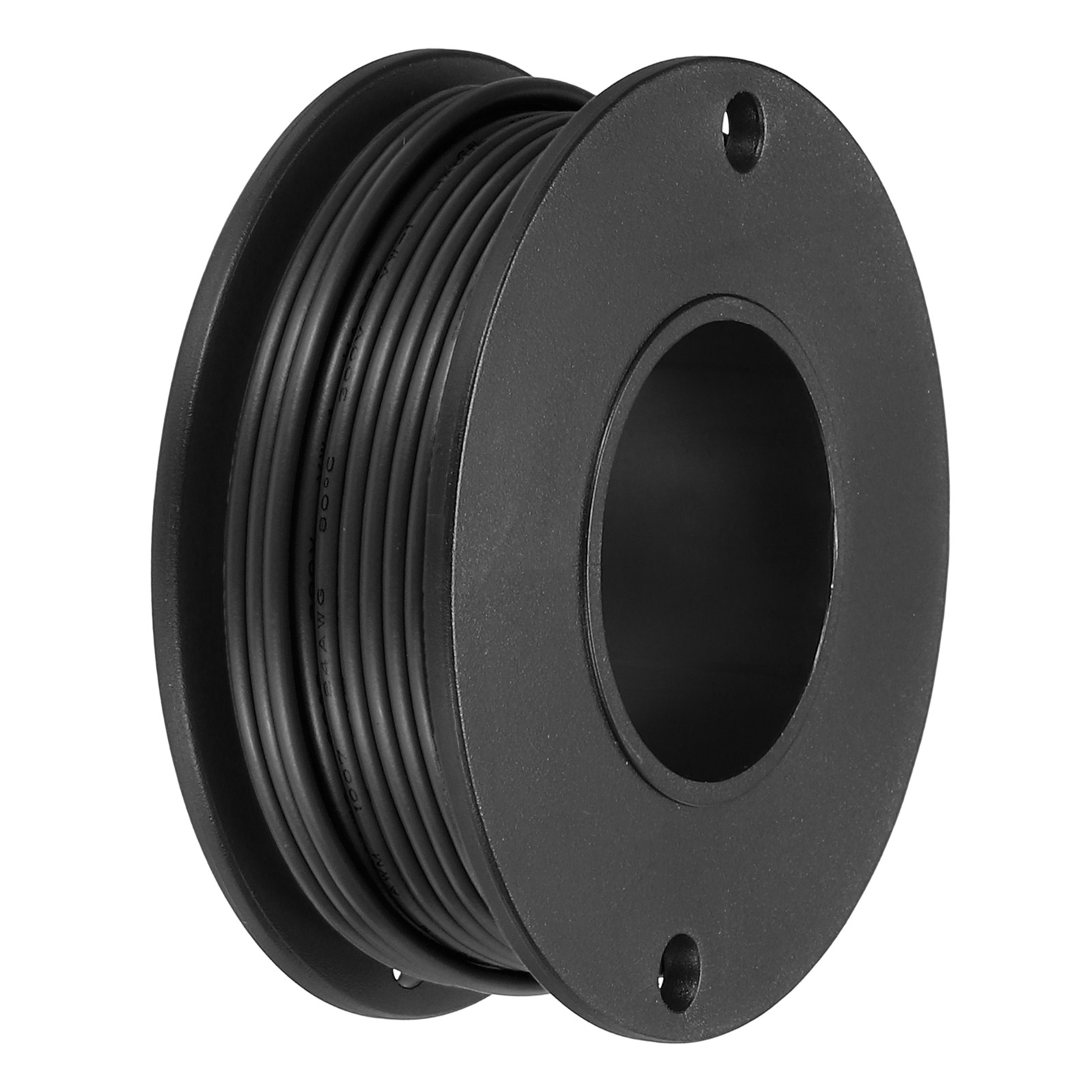 24AWG Stranded Wire PVC Hookup 10M/33ft Black, Electrical Wire UL1007 Spool
