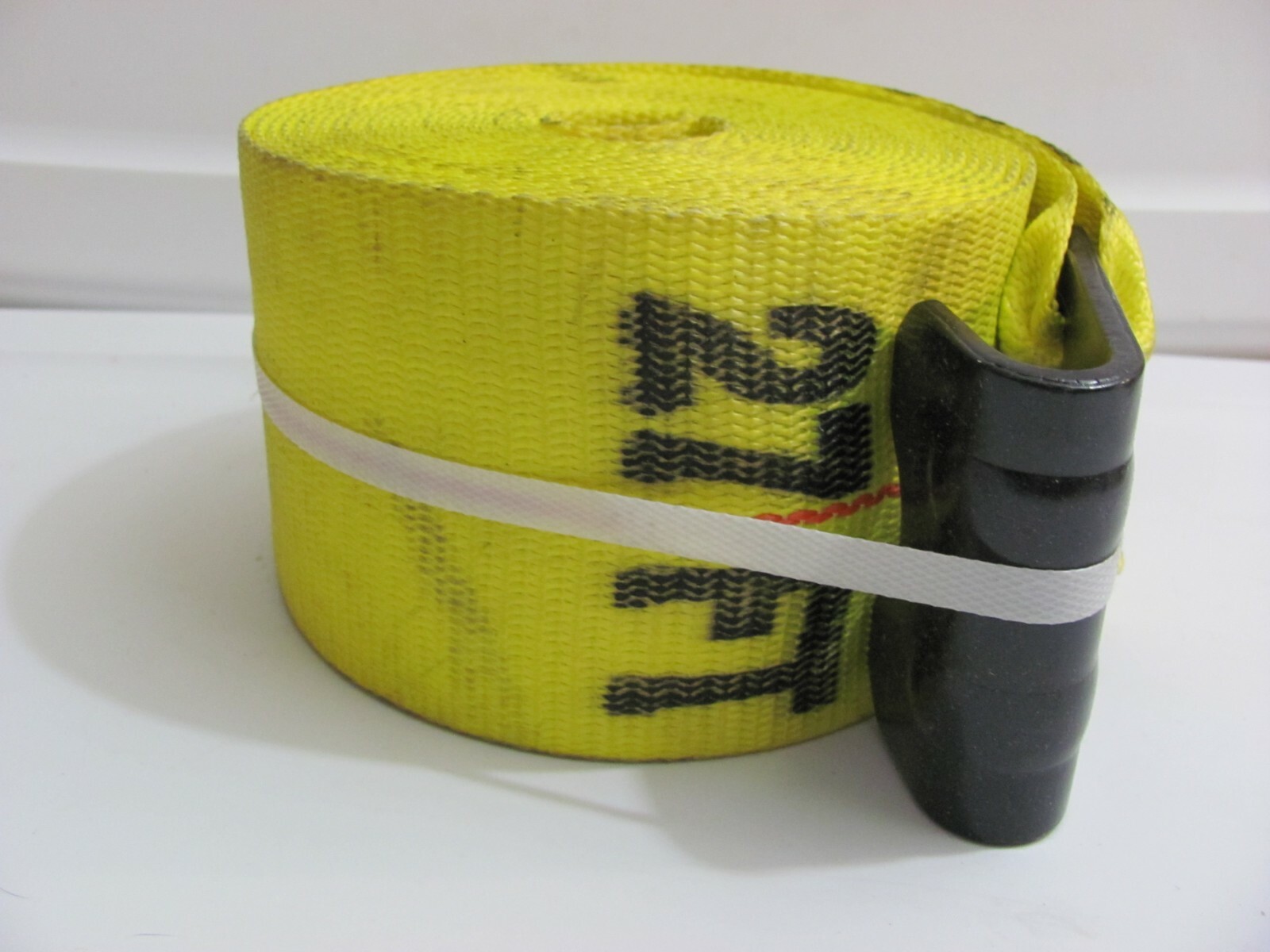 Ancra Flat Hook Winch Strap Yellow 4" x 27 ft. 43795-10-27