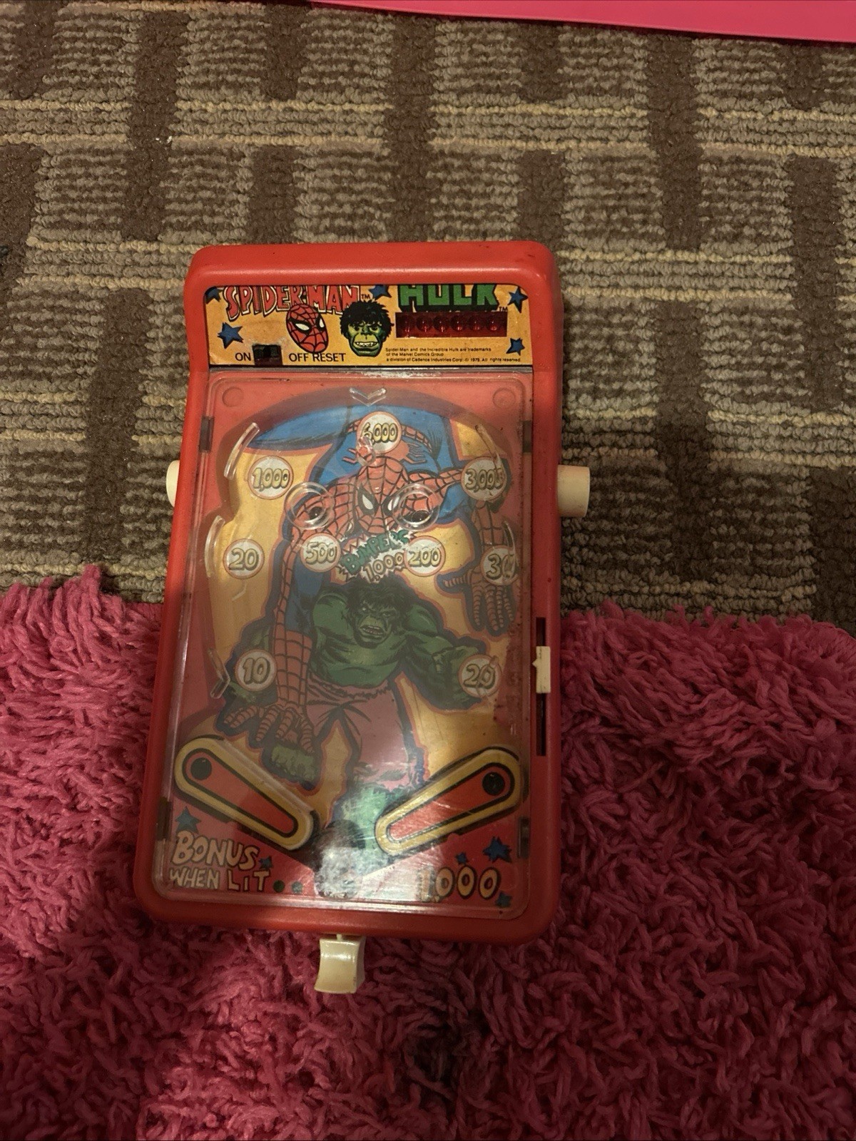 Vintage Castle Toy Co. Spider-Man Hulk Pinball Machine
