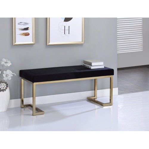PA Black Fabric,metal base Bench