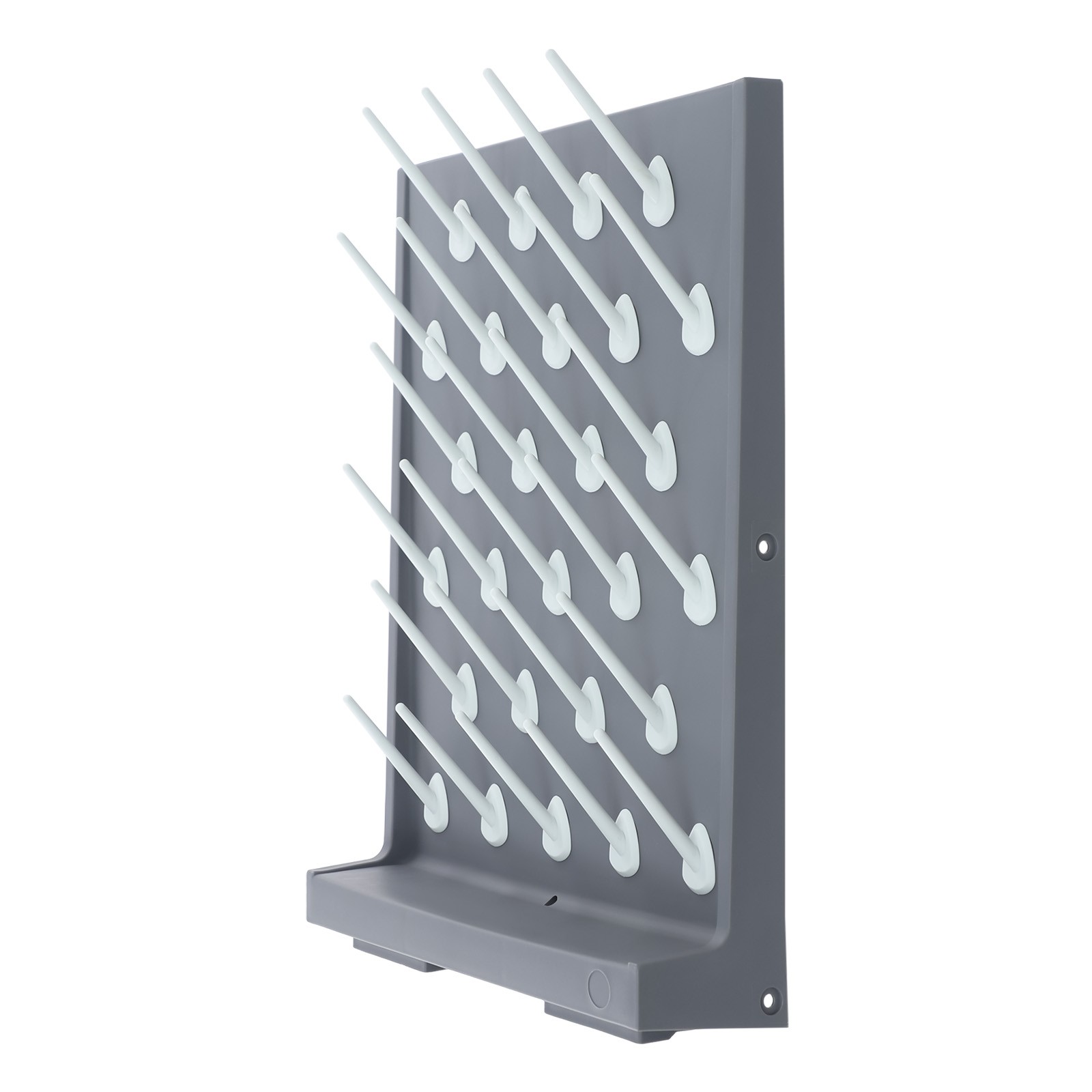 27 Pegs Laboratory Drying Rack Lab Draining Peg Board Rack Wall Mount PP