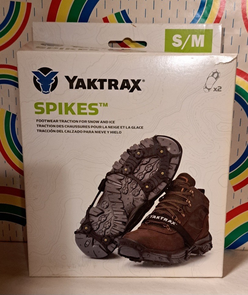 Yaktrax Spikes , S/M Black, NIB, NEW IN BOX Walk safely on snow & ice Work great