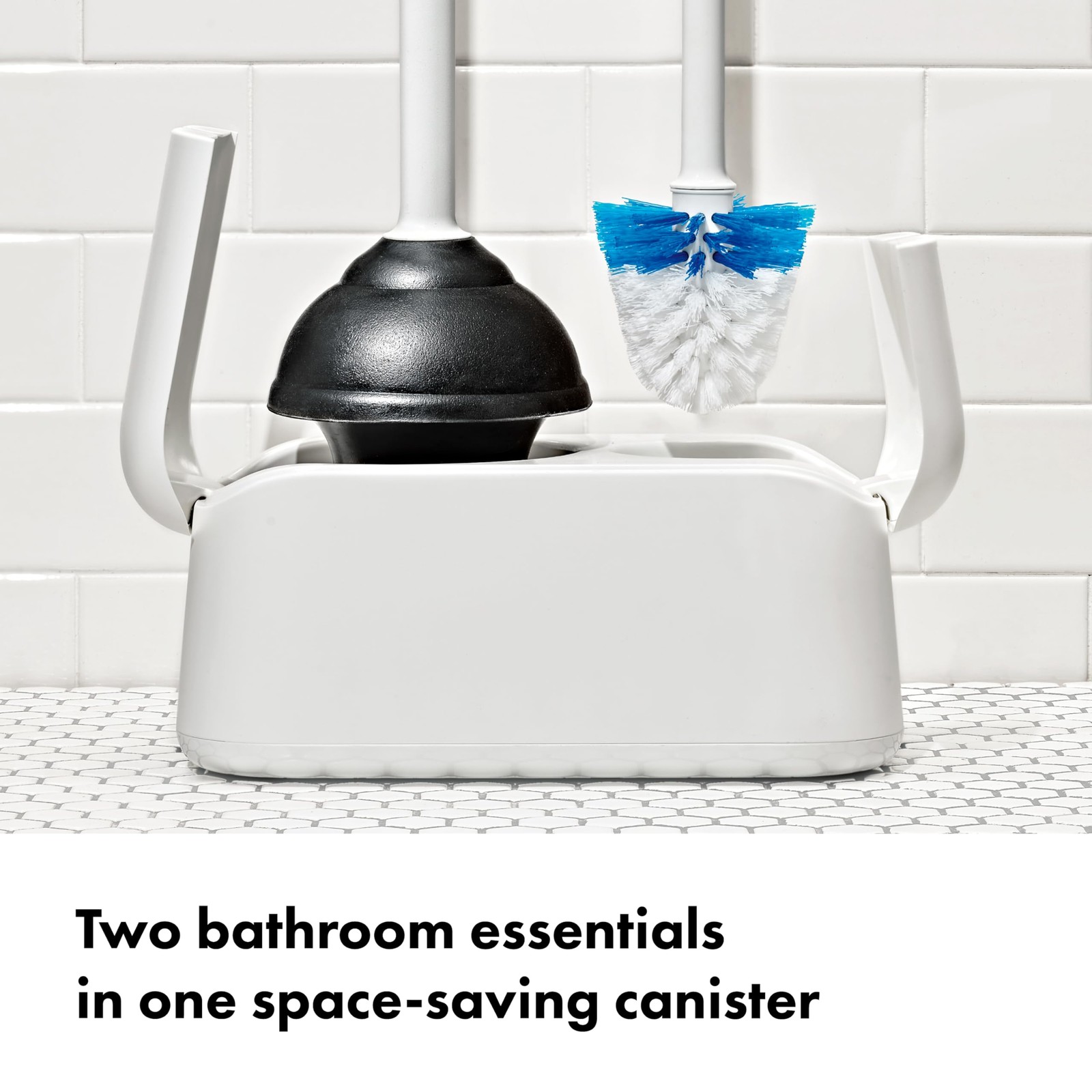 OXO Good Grips Toilet Brush & Plunger Set White