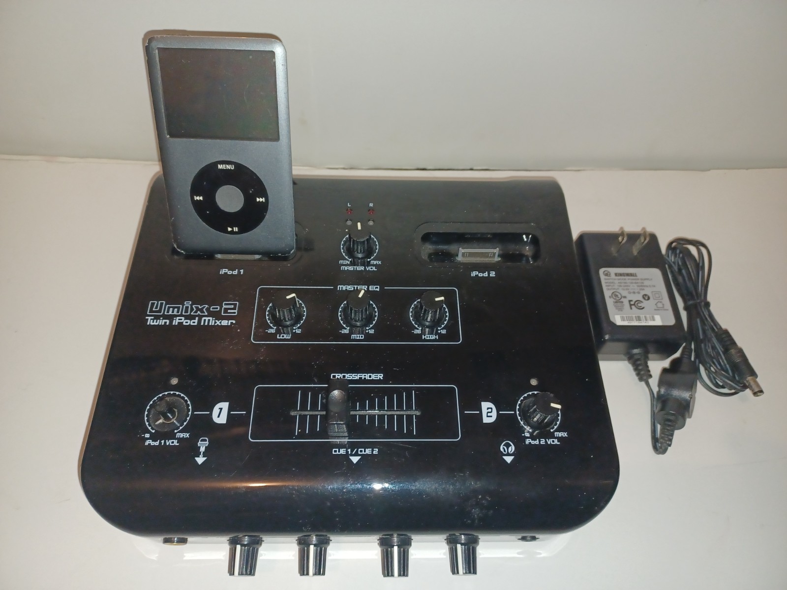 DJ Tech U Mix 2 Twin  Apple i Pod Mixer iPod Audio Equalizer System & Power Plug