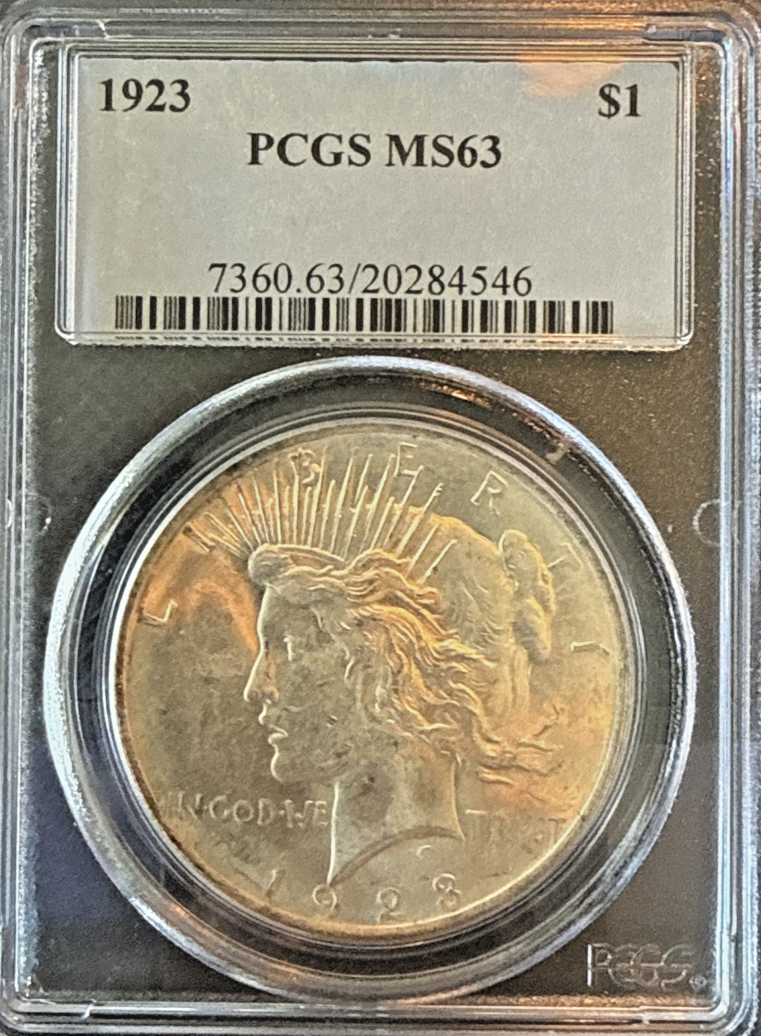 1923 Peace Silver Dollar PCGS MS63