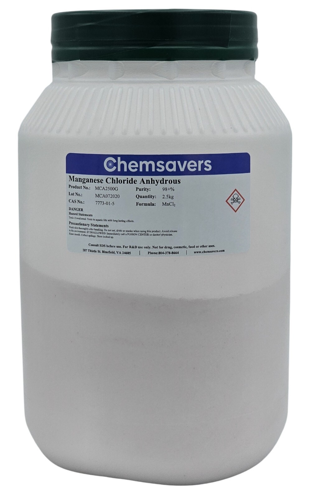 Manganese Chloride Anhydrous, 98+%, 2.5kg