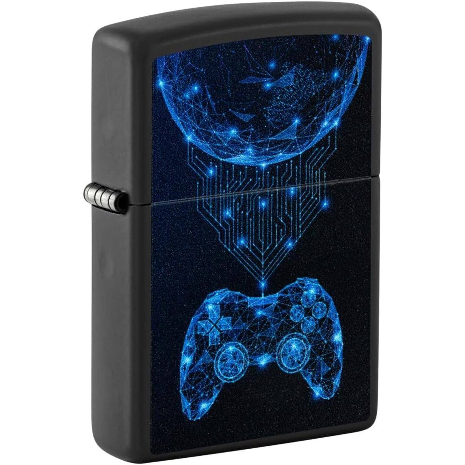 Zippo Lighter Gaming Design Metal Construction Refillable and Windproof 48912