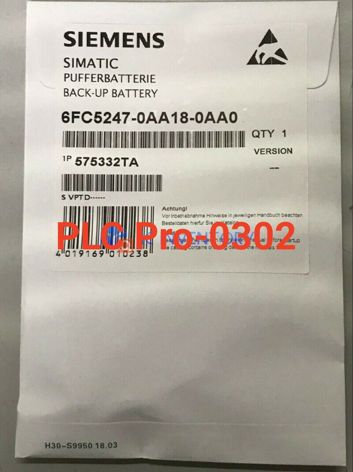 1PCS 575332TA 6FC5247-0AA18-0AA0 PLC Battery For SIEMENS 810D 840D PLC