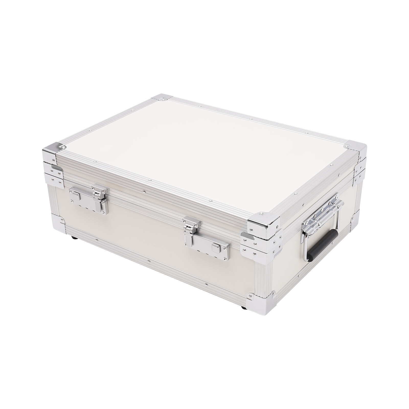 Silver Storage Lock Box Tabletop Lockable Storage Box 46*33*12.5cm Portable Box