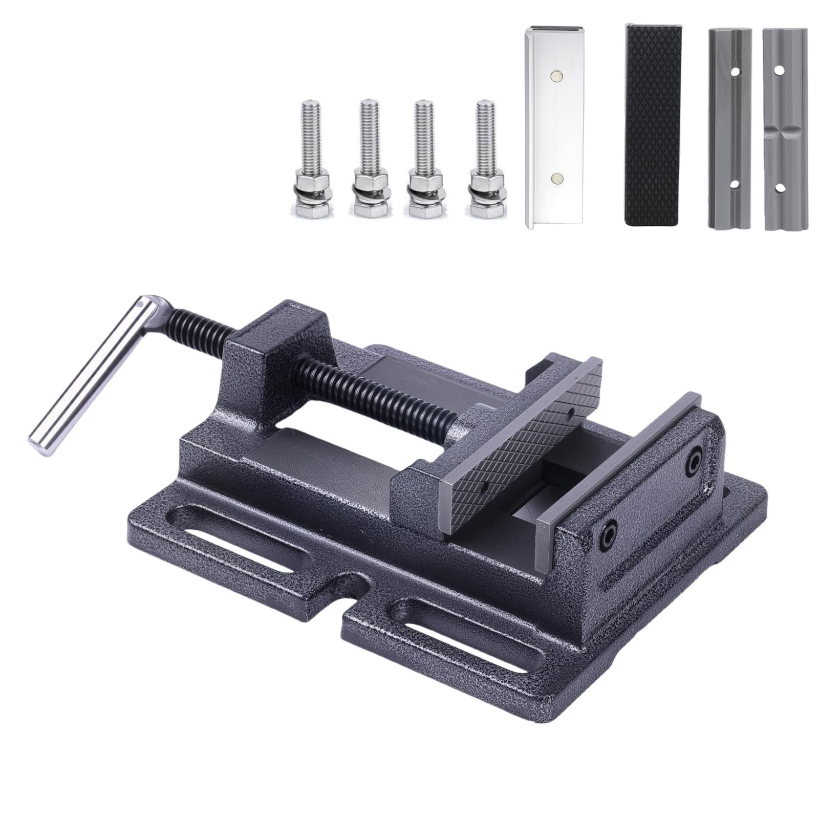 Drill Press Vise, 4" Heavy Duty Drill Press Vise with Two Jaws