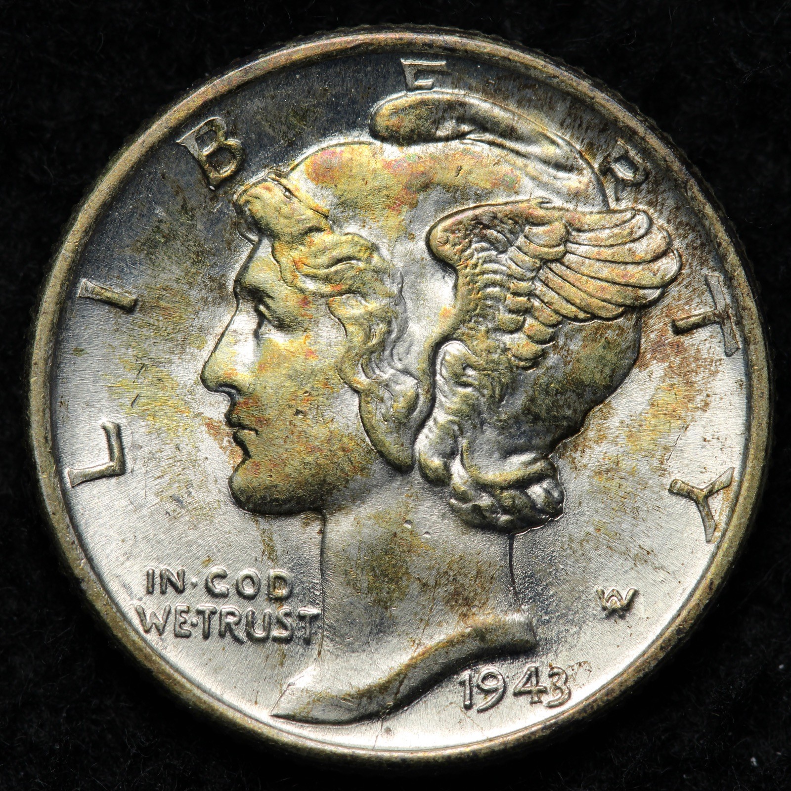 1943-D Mercury Silver Dime BU *UNCIRCULATED* MS FSB E287 XACM