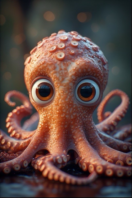 Digital Image Picture Photo Wallpaper Background Desktop AI Octopus