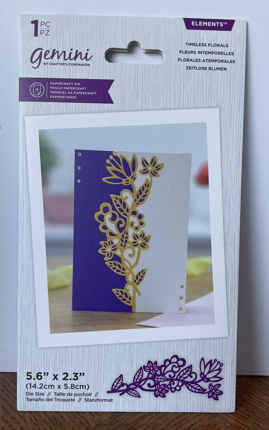 Crafters Companion  Grande Swirl Edges Die “Timeless Florals” For Paper Crafting