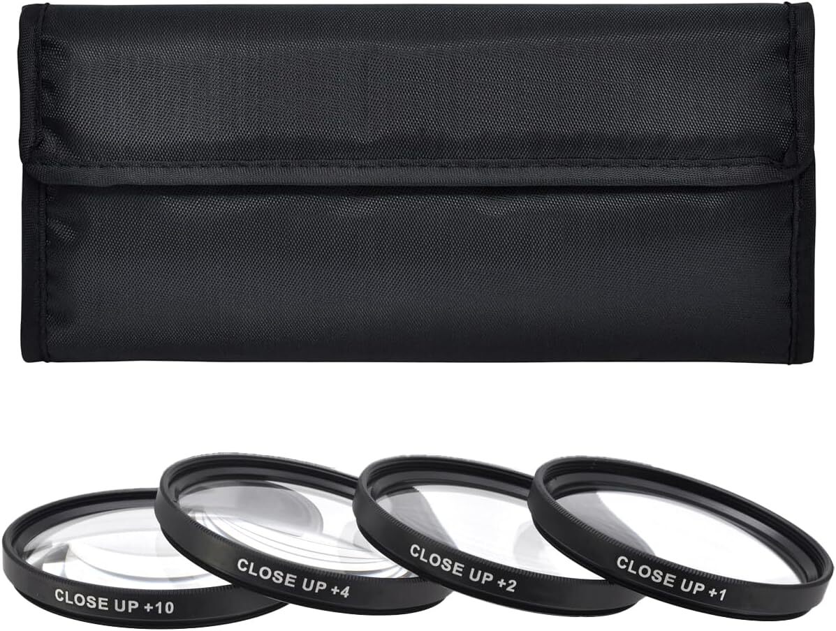 67mm Close-Up Macro Lens Filter Set +1 +2 +4 Closeup Kit for Canon Nikon Olympus