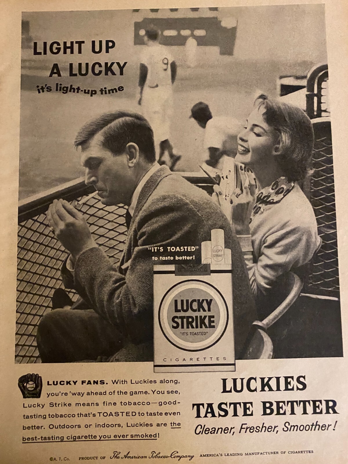 Lucky Strike Cigarettes, Luckies, Full Page Vintage Print Ad