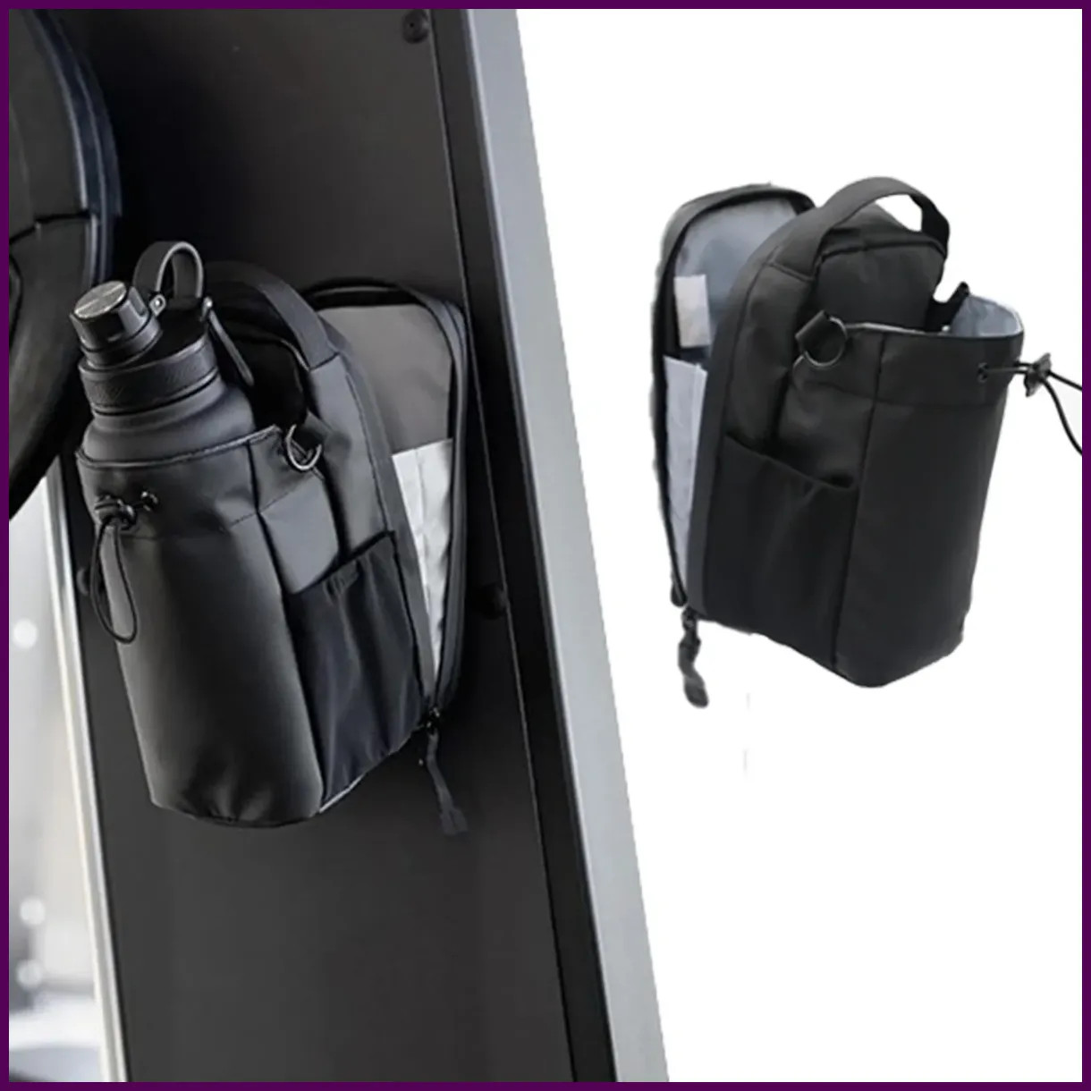 Magnetic Gym Bag Large Capacity Organizer with Phone Pocket Bottle Pouch
