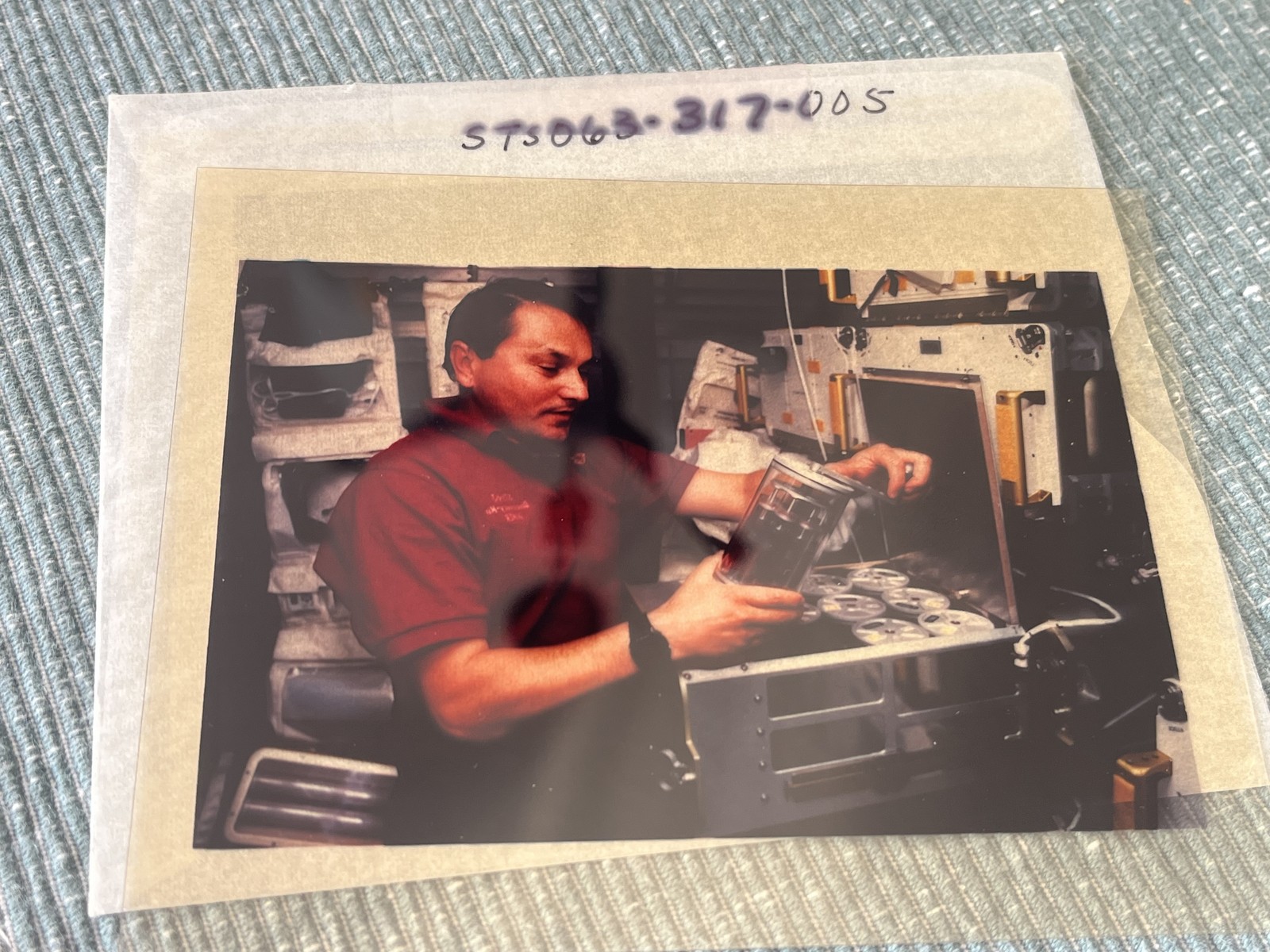 STS-63 Foale Microgravity 1995 - Original 4x5 NASA Photo Transparency