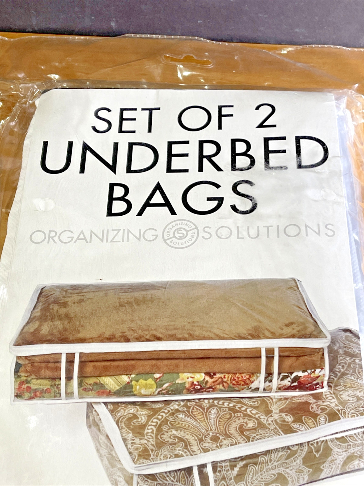 Underbed Storage Bags CLEAR PVC 2pk MSA PRODUCTS Blankets Linens Garments