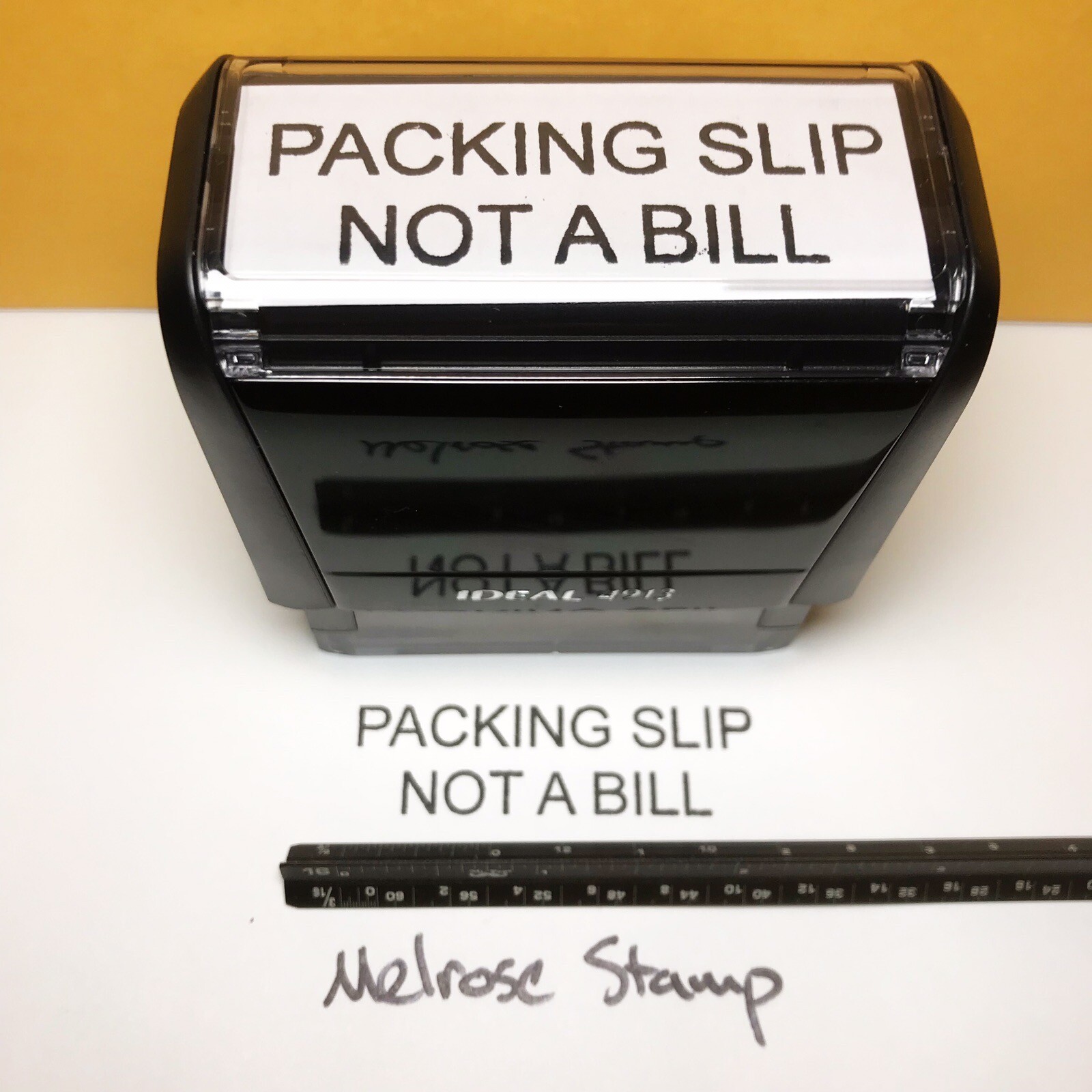 Packing Slip Not A Bill Rubber Stamp Black Ink Self Inking Ideal 4913