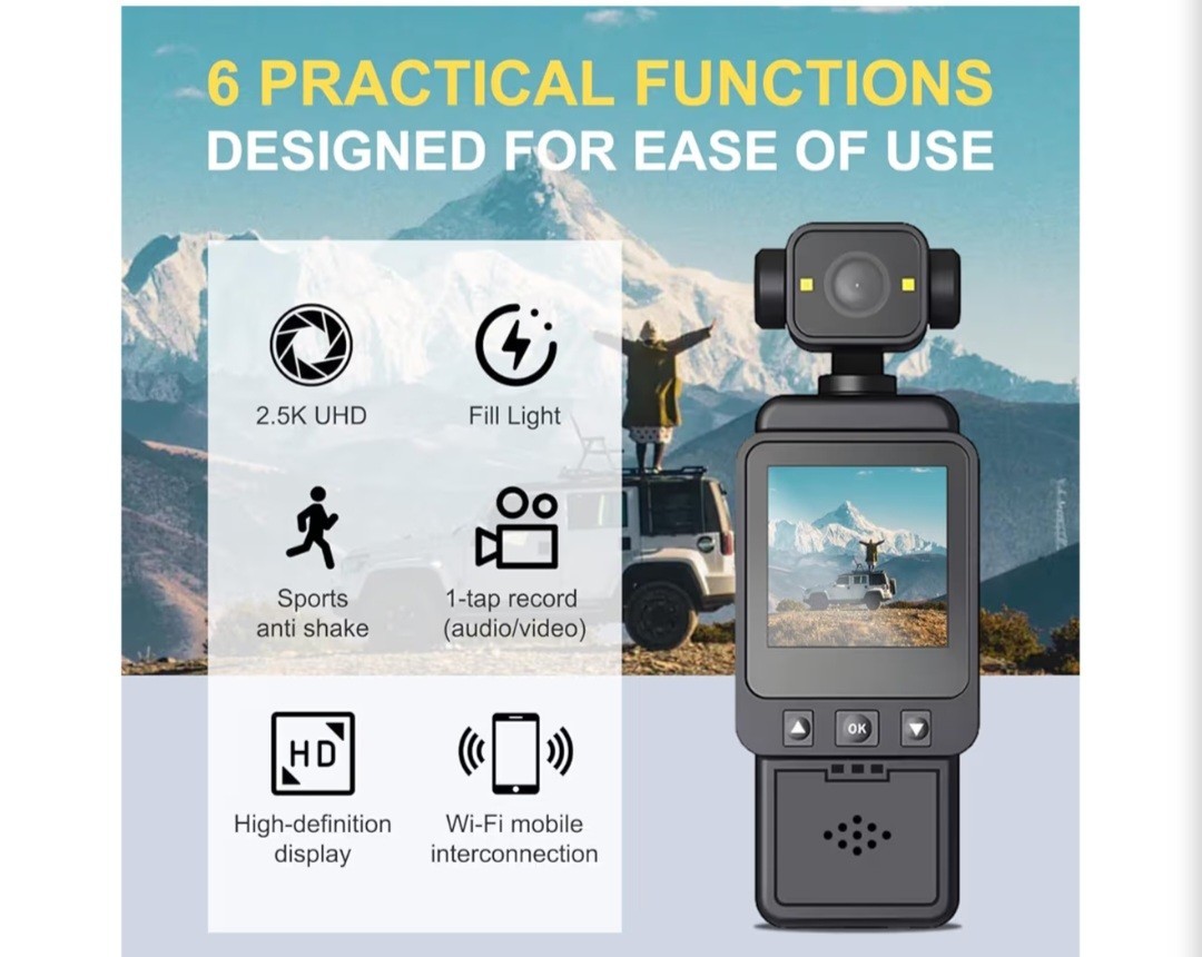 Portable Multifunctional Body Camera Recorder For Sports