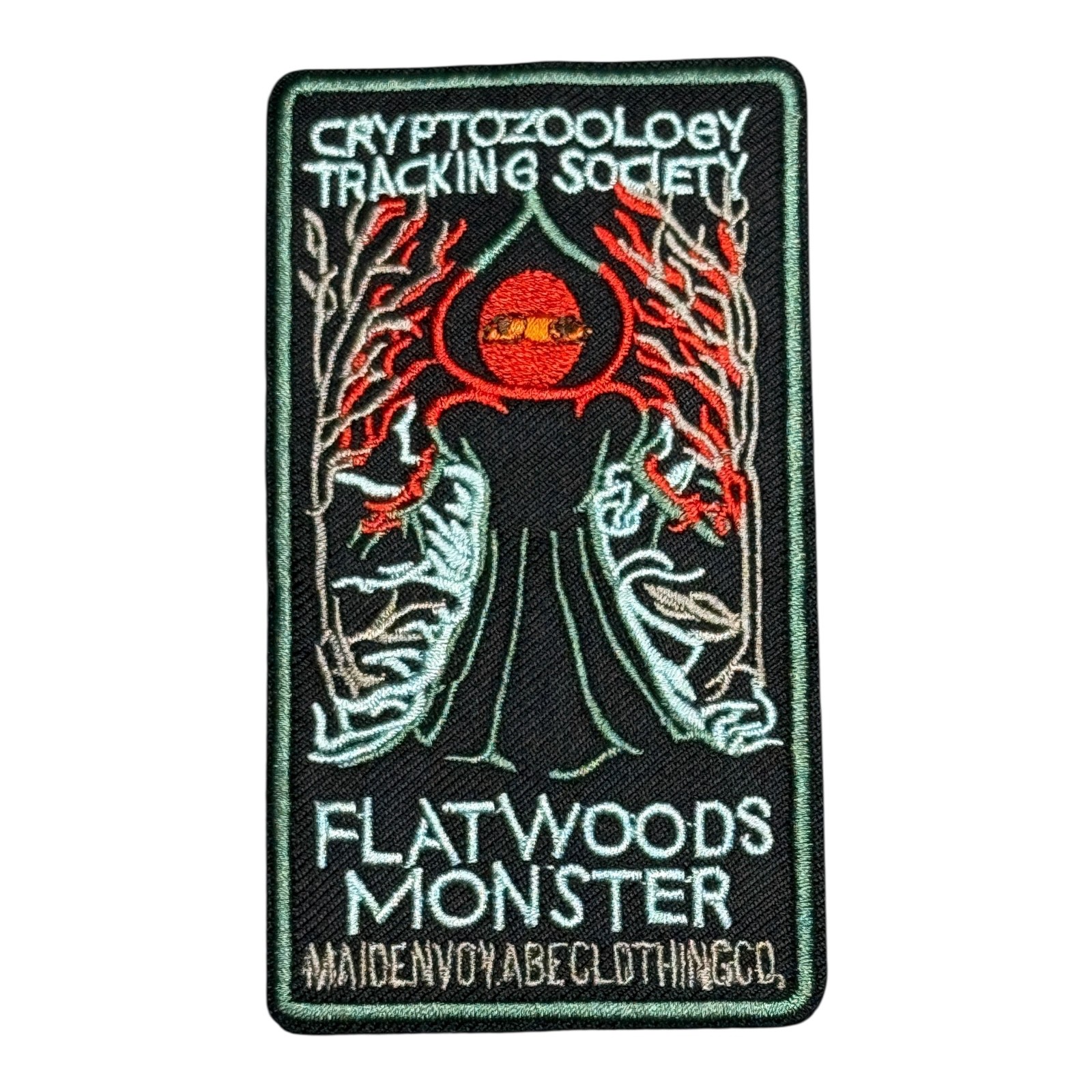 Iron-On Patches Cryptozoology Mothman, Sasquatch, Lochness Monster, Jersey Devil